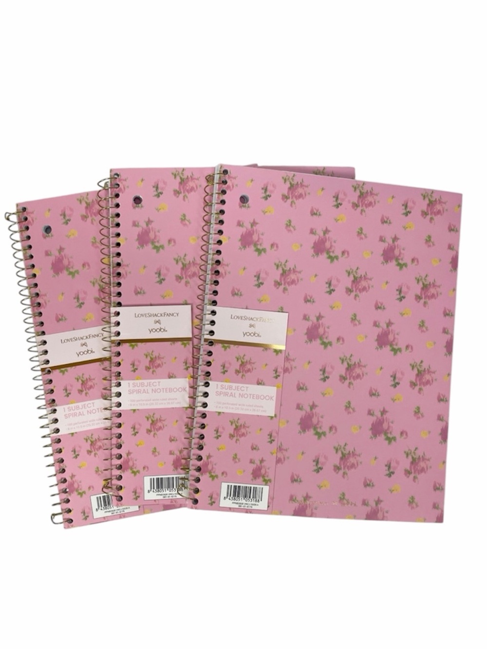 LoveShackFancy Floral Spiral Notebooks 
Set of 3